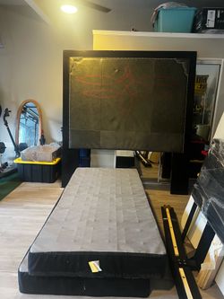 Bed frames with spring boxes