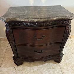 Wood Marble Night Stand 