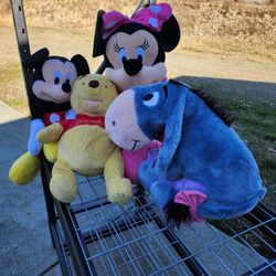 Large Stuffed Animals Minnie Mickey Pooh Eeyore