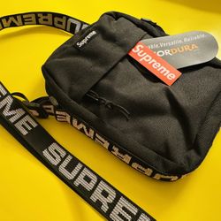 Brand New Supreme Shoulder Bag SS18 Crossbody Black Logo Cordura Unisex Men Women