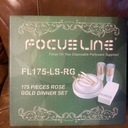 175 Pieces Rose Gold Dinner Set Brand New In Box