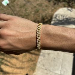 Diamond Test Approved Gold Cuban Bracelet 