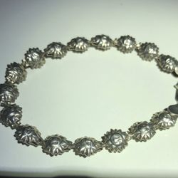 Sterling Silver Vintage Sun Bracelet 