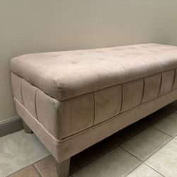 Blush Pink Storage Bench / Bedroom Bench
