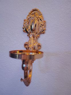 Gold Ornate Wall Candle Sconce set 2
