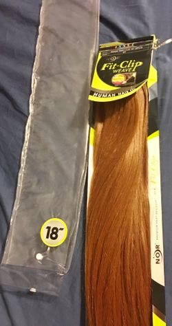 Heat resistant 18" copper/caramel/golden brown hair extensions