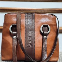 Valentina Genuine Leather Bag Made in Italy Brown Tote