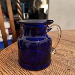 Gorgeous Designs China Cobalt Blue Glass Creamer Pitcher 16 Ounces