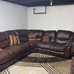 Leather Corner Couch 