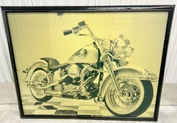 Large Harley-Davidson Heritage Springer Framed Wall Art 55” x 45”