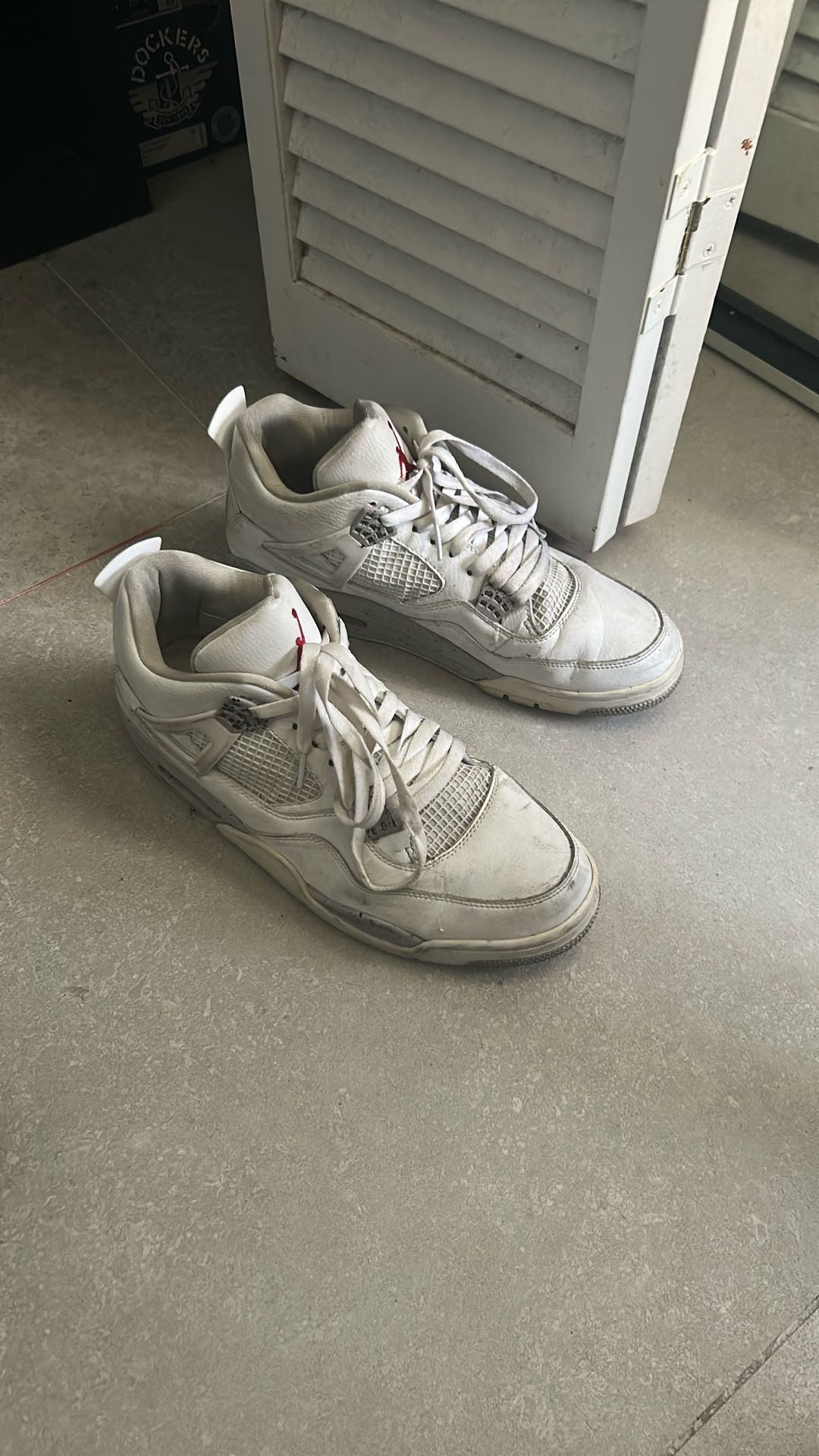 used jordan 4 white oreo size 11