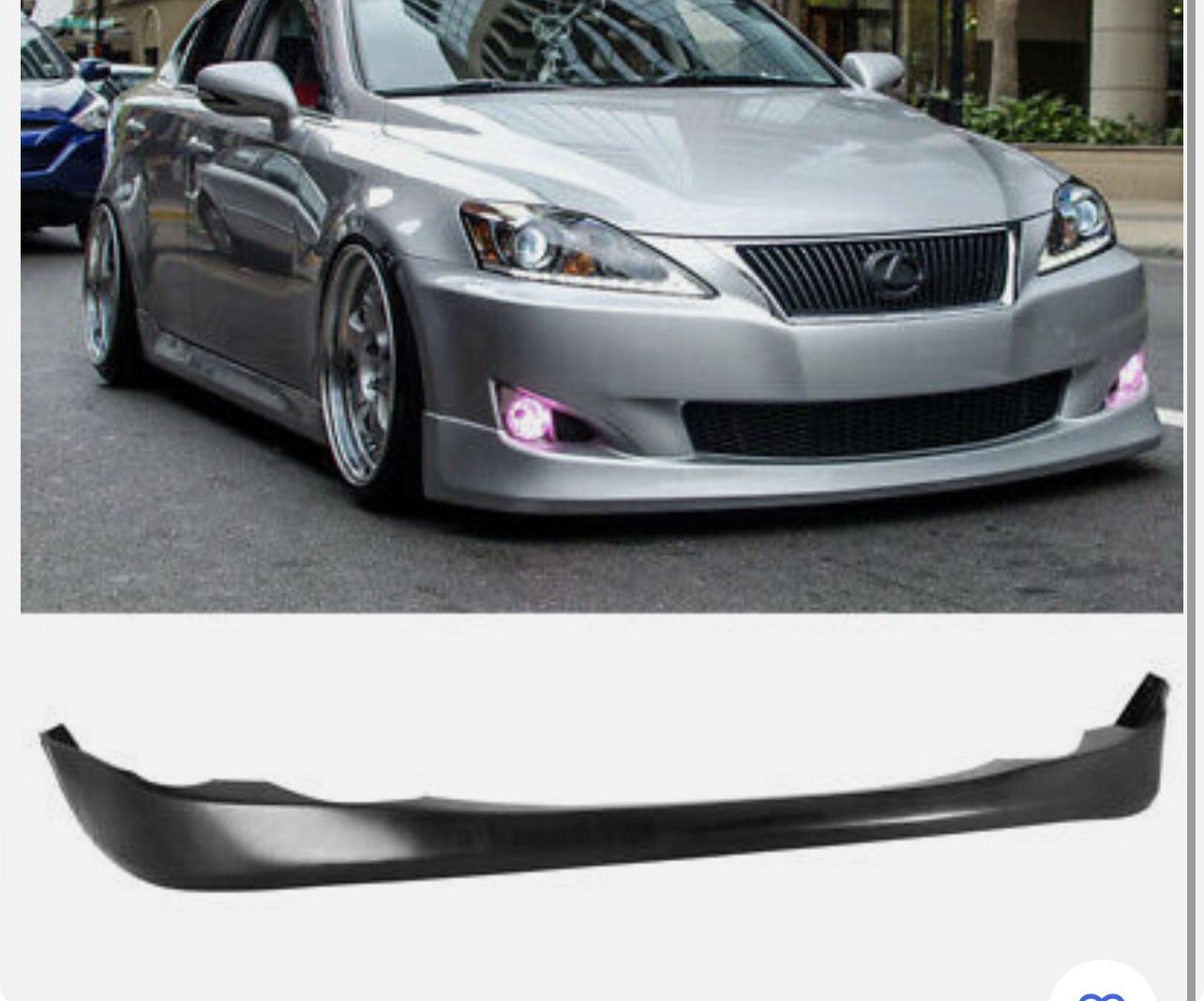 09-10 Lexus IS250 IS350 Sedan PU V Style Front Bumper Lip Spoiler