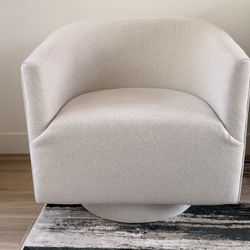 Set of two swivel accent chairs