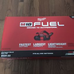 Milwaukee Fuel M18  Bandsaw Kit 2829-22 Two High Output 3.0 Battery & Charger New 