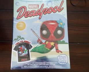 Brand New Metallic Funko Deadpool with T-Shirt (L)