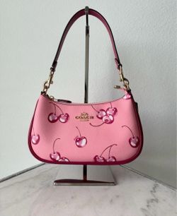 Coach Pink Cherry Print Shoulder Bag