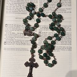 Green Aventurine Rosary - Catholic