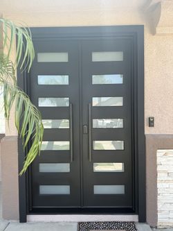 Modern Door Double Door Liquidation Sale Entry Door Metal Iron Door Glass Door