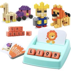 Educational Matching Letter Games Building Block Toys