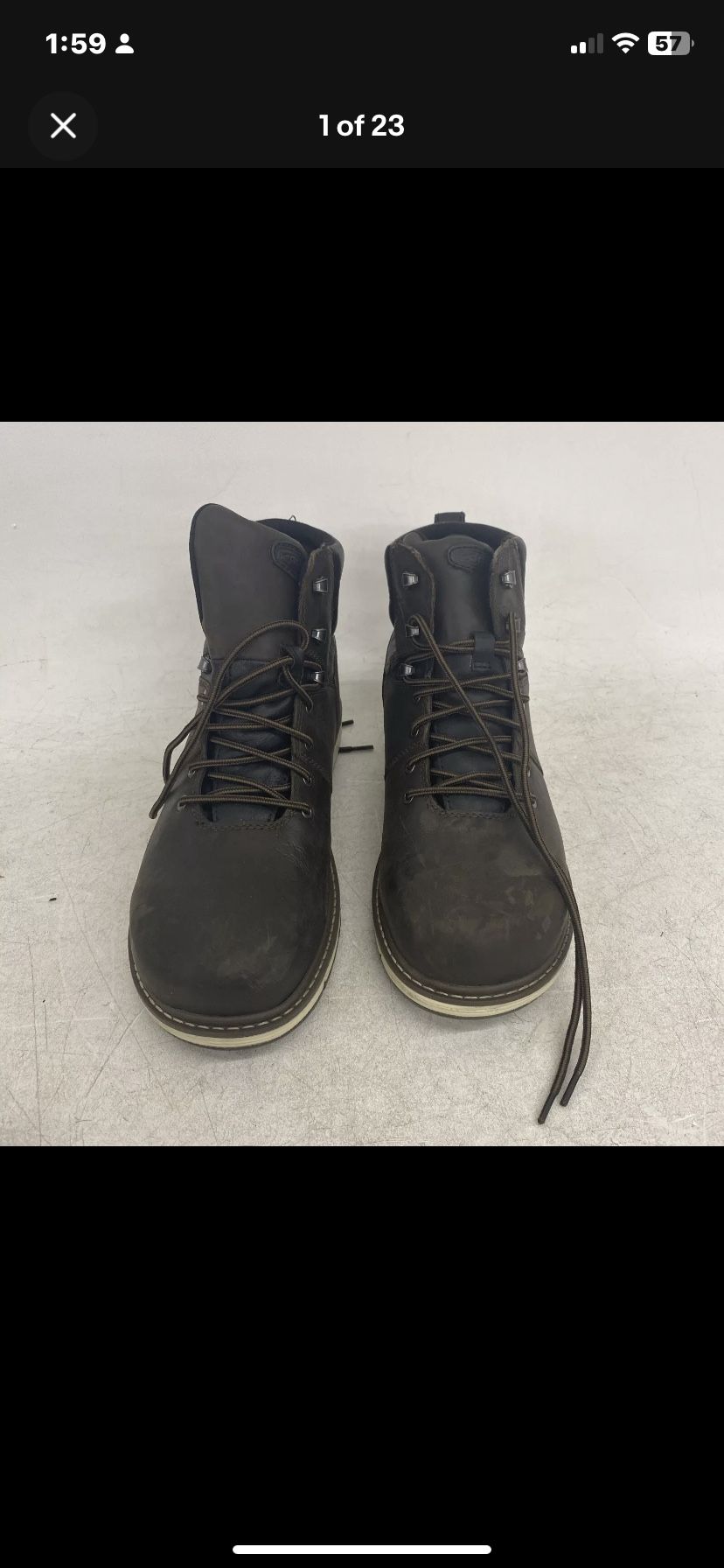 KEEN Akron 1025681D Lace Up Steel Toe Waterproof Work Boots Men’s Sz 11.5 D