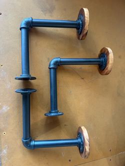 Industrial Black Moto Helmet/ Jacket wall mounting pipe