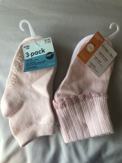 Brand New Stride Rite Girl Socks, 5 Packs, Shoe Size 7-10