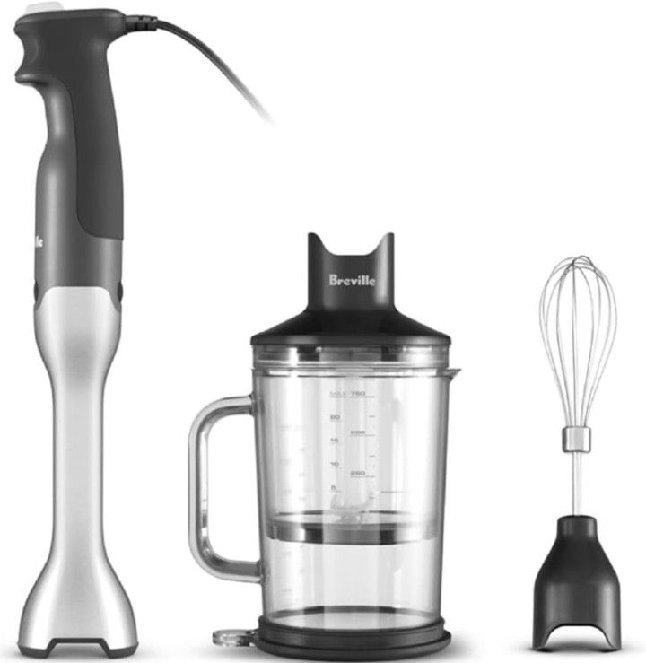 Breville Control Grip Immersion Blender, One Size, Brushed Stainless Steel