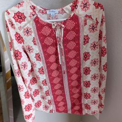 Great Northwest Indigo Blouse Size M 