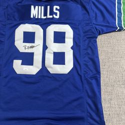 Rylie Mills Signed Autograph Custom Jersey-JSA Coa Sticker Only-Seattle Seahawks