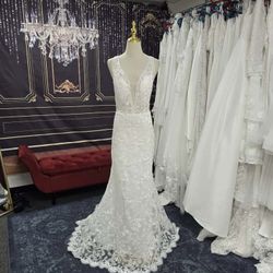 PLUS SIZE 20 3x Lace Mermaid Wedding Dress