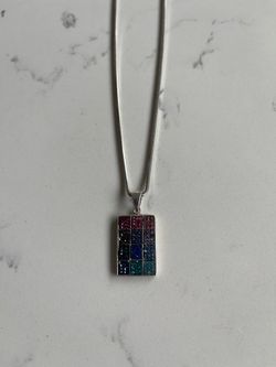 925 Silver 18” chain and Tag pendant