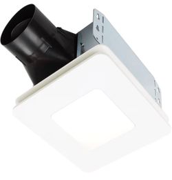 Broan-NuTone Bathroom Exhaust Fan with LED Light – Easy Retrofit Without Attic Access, Quiet 0.9 Sones, Effective Ventilation at 60 CFM ENERGY STAR Ce
