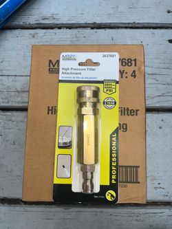 SurfaceMaxx 1/4-in Brass Filter quick connect for Gas and Electric Pressure Washers up to 4500 PSI