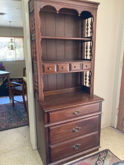 Vintage bookshelf with drawers