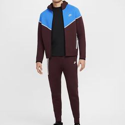 Nike Tech burgundy/blue reflective full set