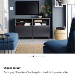 IKEA TV entertainment center with drawers-dark brown