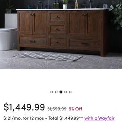 72” Double Sink Vanity 