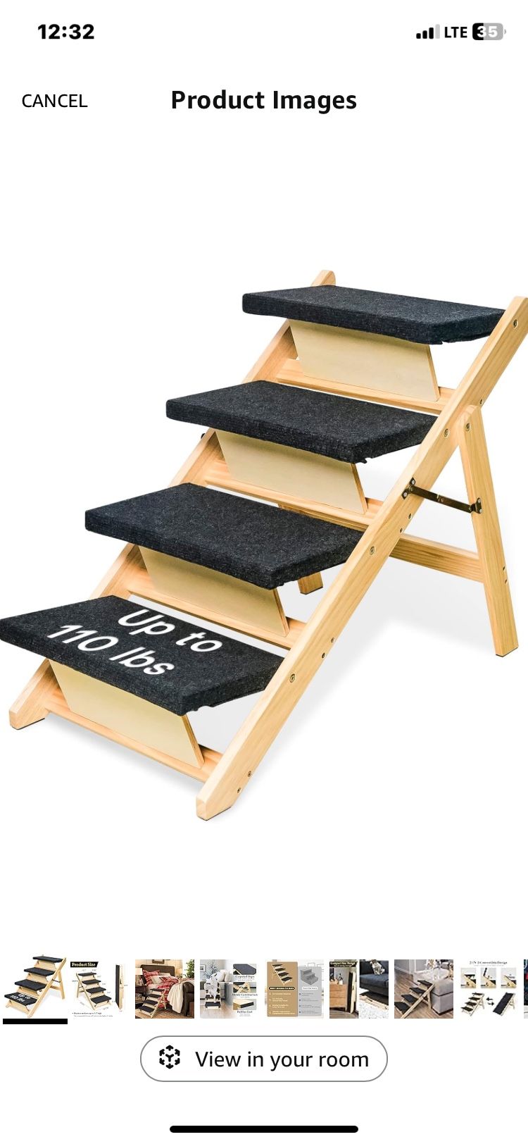2-in-1 Dog Stairs/Ramp with 4 Steps