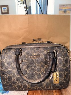 NWOT Coach Rowan Satchel Bag in loved leather signature canvas