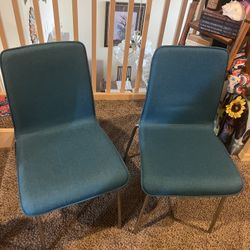 2 Teal Desk Chairs