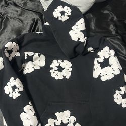 denim tears hoodie black