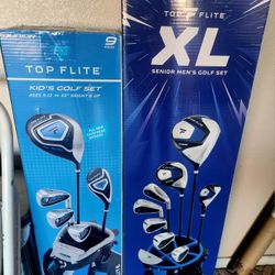Top Flight Golf  Club sets 1 for kids (lefty) 1 adult