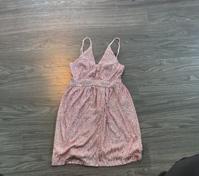 Pink sequin dress