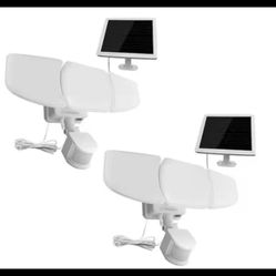 Westinghouse 2000 Lumen Solar Powered Security Light, Motion Sensor, White, 2-pk