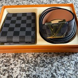 L V Wallet + Belt Combo 🖤🧩