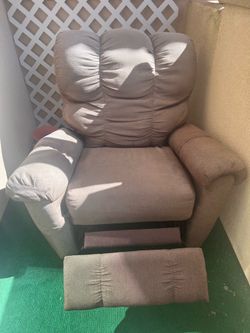 Brown Fabric Manual Recliner