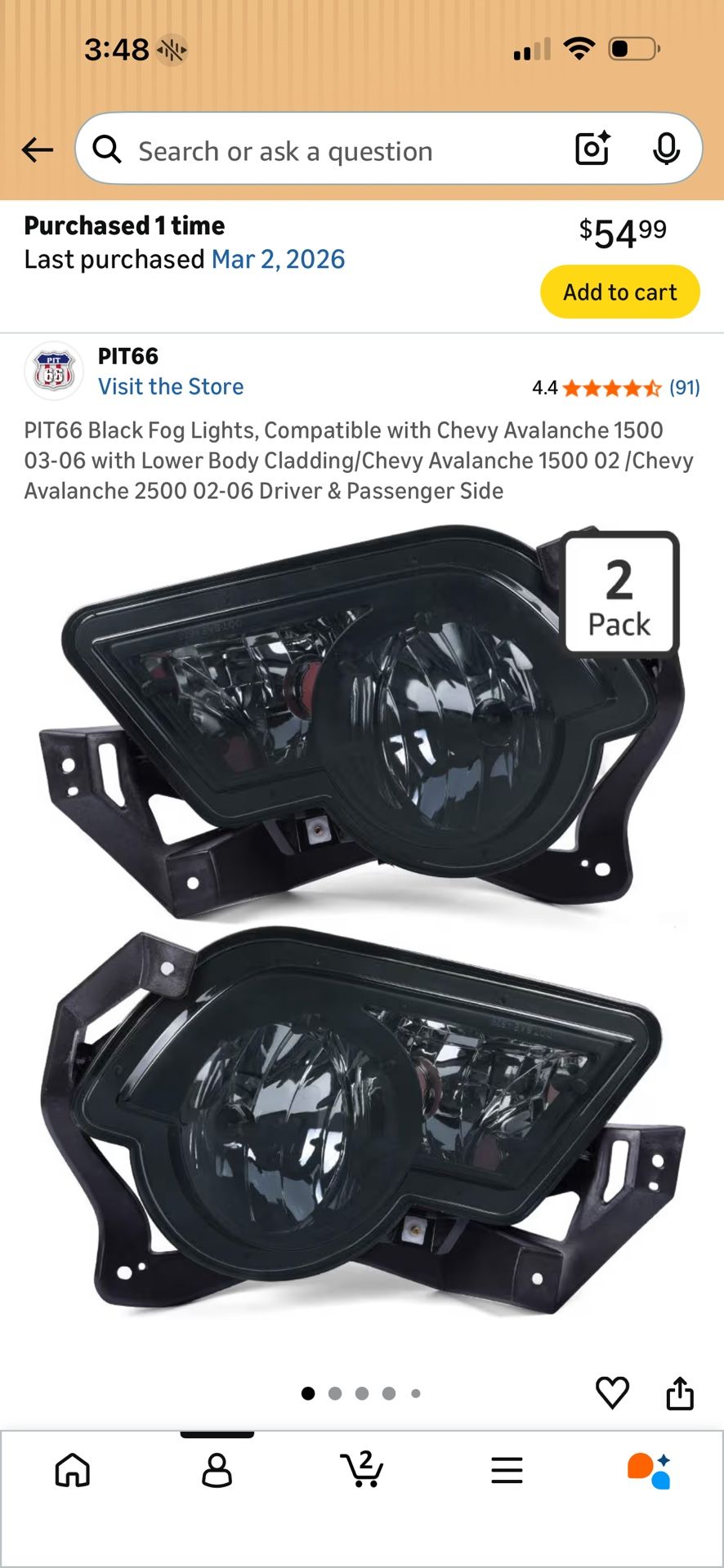 Fog Lights 2004 Chevy avalanche