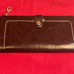 Black Soft Leather Long Clutch Bifold Wallet