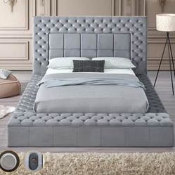 Queen Storage Bed w/ Bluetooth Speaker & USB (New in box)