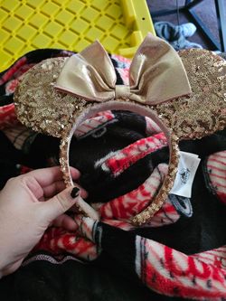 Rose gold minnie ears